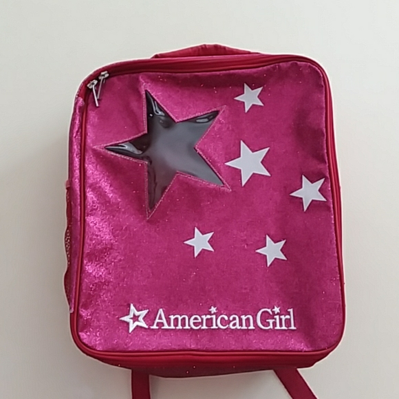 American Girl Other - American Girl doll pink glitter backpack carrier